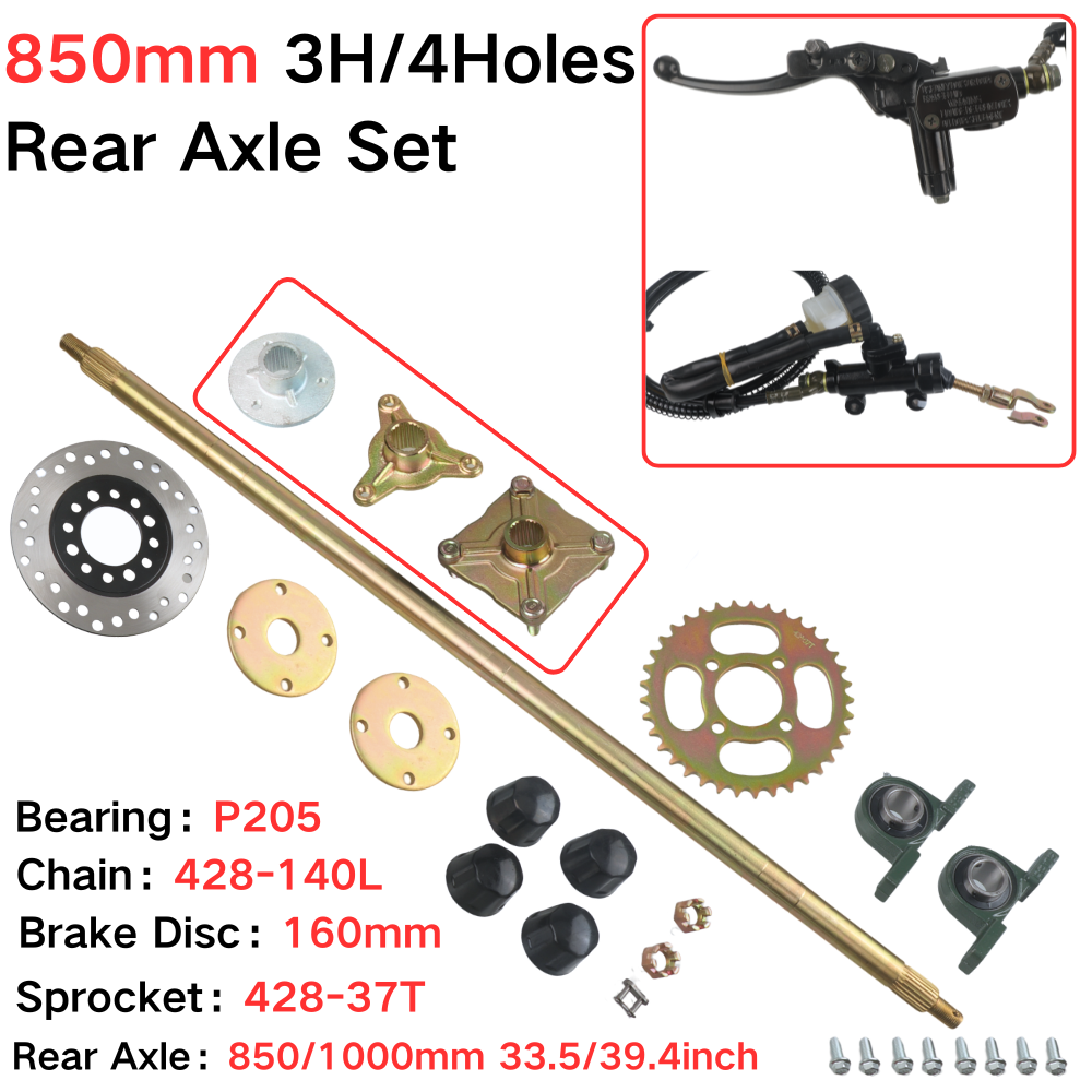Sprocket Chain - Juego completo de eje trasero de