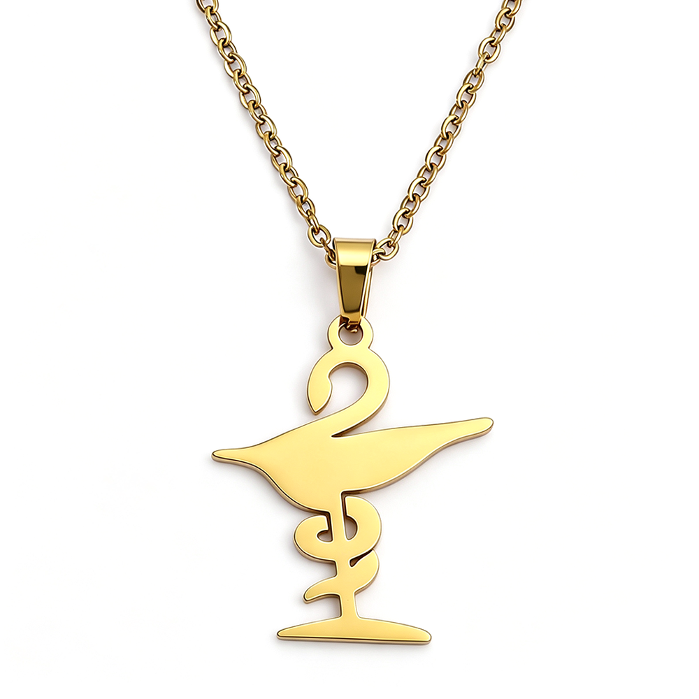 Collar con colgante de la taza - Steel Chain reseña y precio