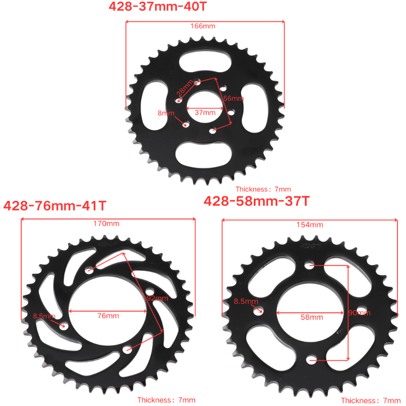 Piñón Trasero de Motocicleta 4 - 428 Chain reseña y precio