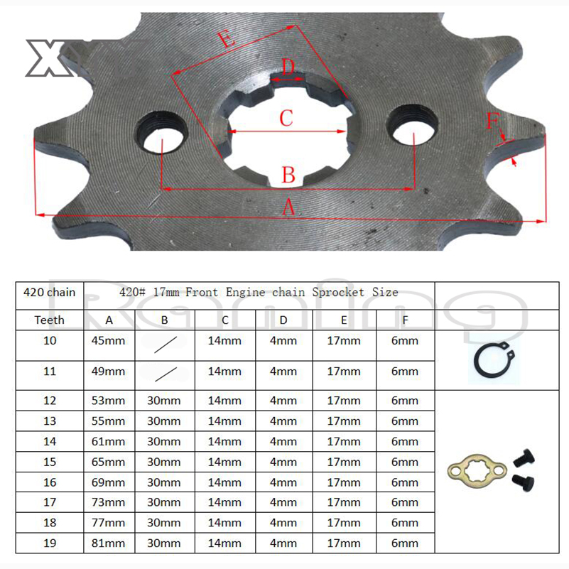 Nuevo 420 #   Piñón de motor d - Sprocket Chain reseña y precio